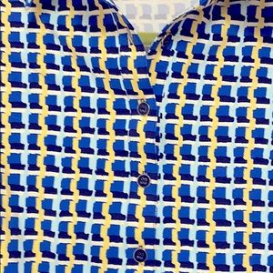 J McLaughlin Collar Top, 3/4 Sleeve sz Small